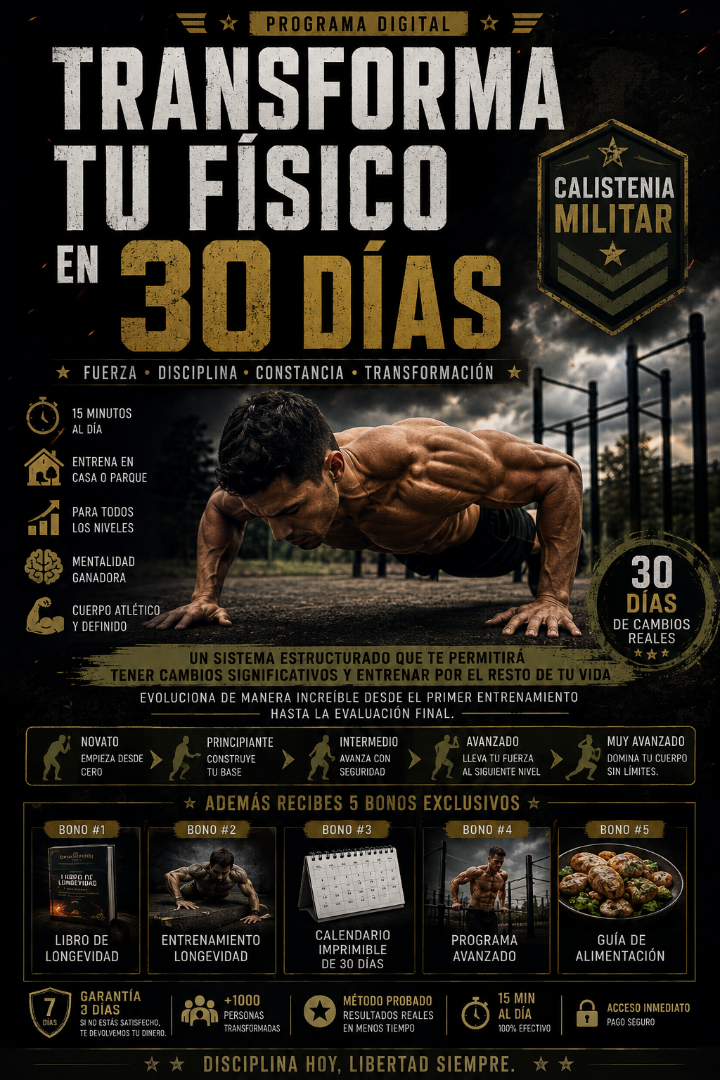 transforma tu fisico en 30 dias + 3 regalos